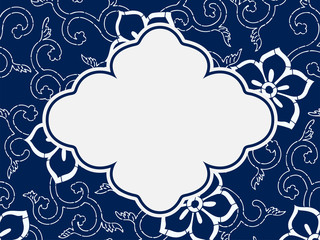 Chinese Porcelain Style Background, Template, Flowers