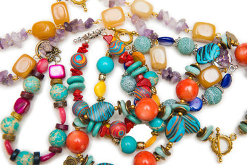 Elegant jewellery isolated on the whtie background