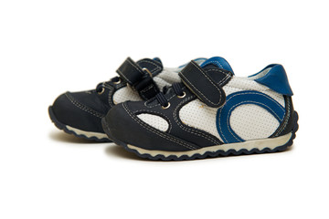 Baby shoes isolated on the white background