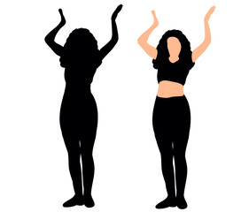 silhouette of a girl dancing a dance