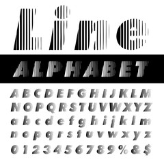 line alphabet