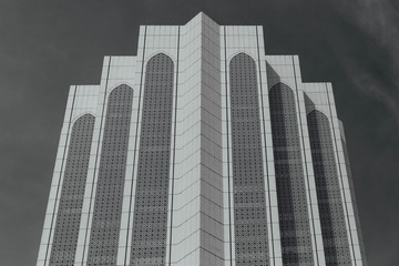 Fototapeta na wymiar Black and white Dayabumi Complex building in the morning in Kuala Lumpur, Malaysia.