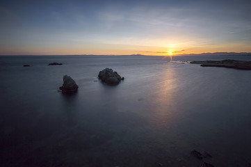 Fototapeta na wymiar Sunset in Tabarca