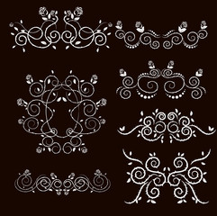 Vintage frames and scroll elements6