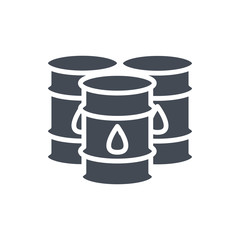 Trading Business Fuel Oil Drum silhouette Icon