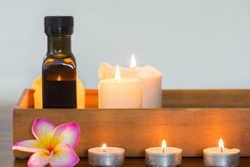candles and massage oil composition