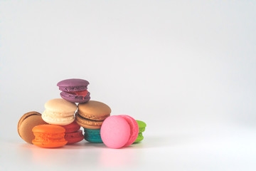 Colorful Macaron on white background