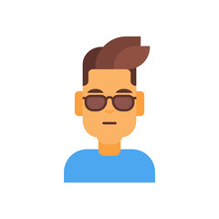 Profile Icon Male Emotion Avatar, Man Cartoon Portrait Sad Face Vector Illustration