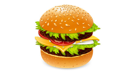 Burger drink and french fries