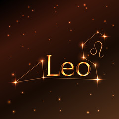 Fire symbol of Leo zodiac sign, horoscope, vector art and illustration.