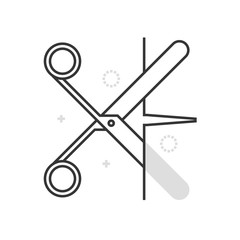 Color box scissors icon