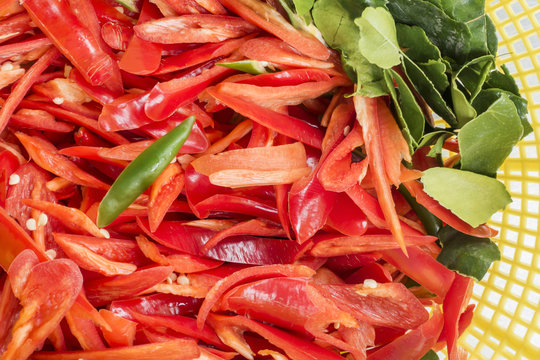 red chopped chili
