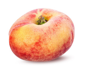 flat peaches isolated on the white