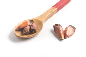 Pinhao - brazilian pine into a spoon