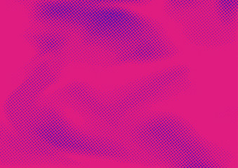 Pink and blue modern pop art dotted background overlay template. Easy to apply retro polka dot effect. Comic book graphic page halftone background