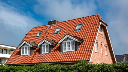 the roof of the house