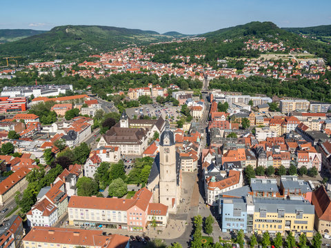 Luftaufnahme von Jena Stadtzentrum