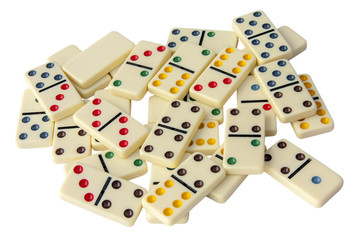 dominos, fond blanc