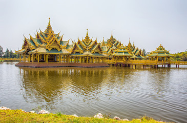 SAMUT PRAKAN, THAILAND, MARCH, 6, 2017 - Pavilion of the enlightened in Ancient City Park, Muang Boran, Samut Prakan province, Thailand