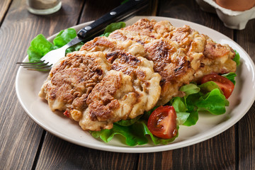 Chicken Medallion with red pepper portions