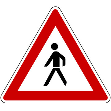 Achtung Fußgänger, Gefahrenzeichen 133 nach StVo