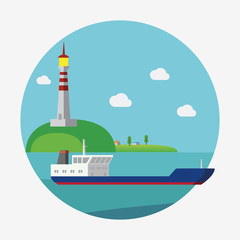 Obraz premium Transportation by sea concept