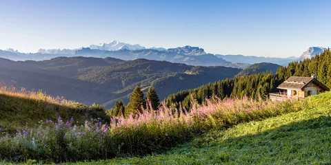 Photo sur Plexiglas Mont Blanc Panorama du Mont Blanc - France