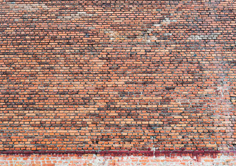 Brick wall texture abstract rough red stone facade block structure background