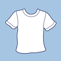 White blank t-shirt template