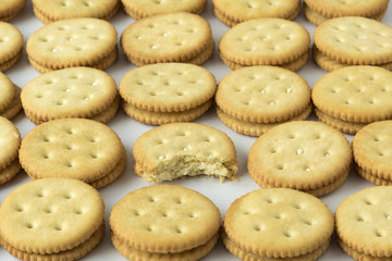 Rows of crackers