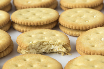 Rows of crackers