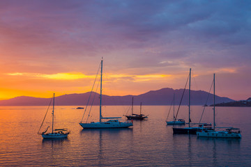 Mykonos Harbour Sunset