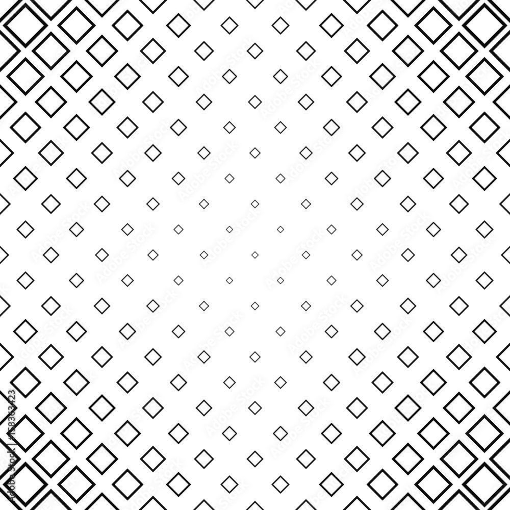 Poster Abstract monochrome line square pattern background