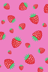 Berries pattern on isolated background , wallpaper