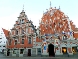 House of the Blackheads, Stunning Landmark of the Historical Center of Riga, Latvia 