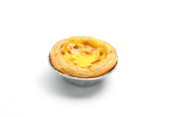 egg tart isolated on white background