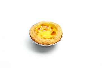 egg tart isolated on white background
