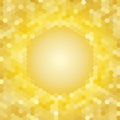 Golden vector abstract hexagonal background