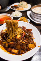 jajangmyeon, Korean black noodle