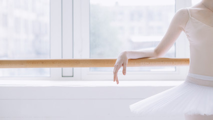 Young ballerina in ballet class © alexshutter95
