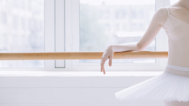 Young ballerina in ballet class