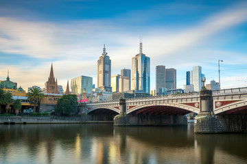 Fototapeta premium Melbourne city skyline in Australia