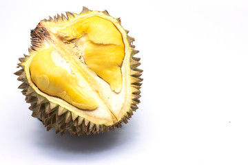 Fototapeta premium durian mon thong is king of fruits durian on white background