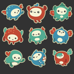 Set of Cartoon Monsters