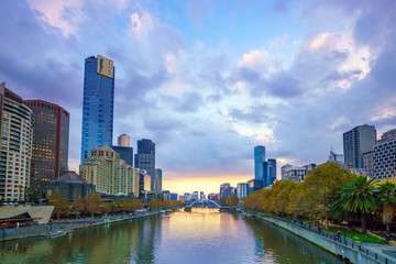 Fototapeta na wymiar Melbourne city skyline