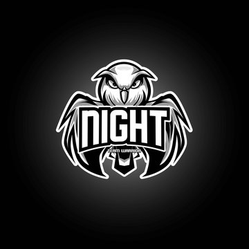 Logo Owl Night Team Warriors Grey version
