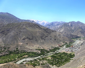 Village of a ragged valley