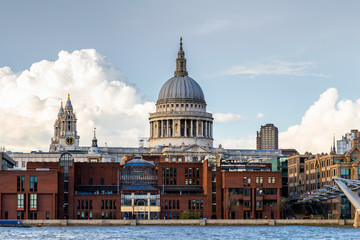 St Paul's cathedral at golden hour in London, England