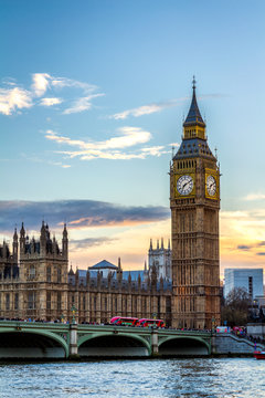 Fototapeta Houses of Parliament and Big Ben in London, UK