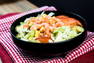 Fried shrimp delicious fried shrimp with lettuce